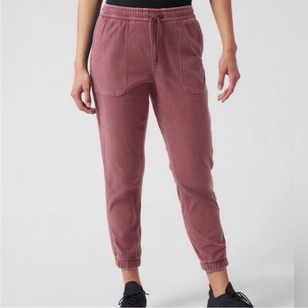 Athleta Farallon Jogger Tawny Rose Pink Sz XL Cotton